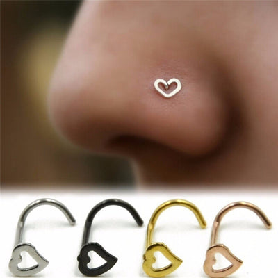 Punk Heart Love Nose Rings Nose
