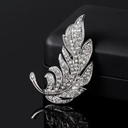 Trendy Peacock Feather Pearl  Brooches