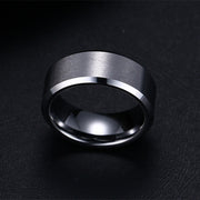 Solid Color Stainless Steel Black Rings